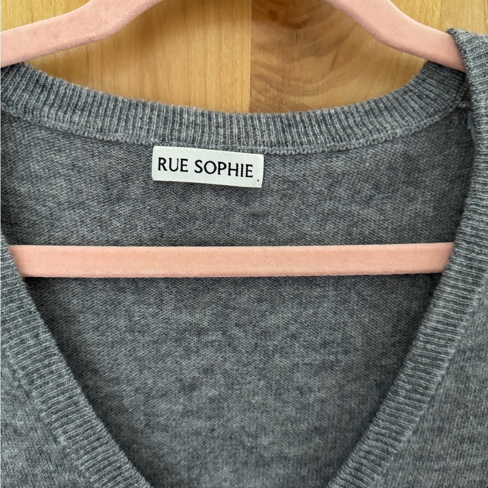 Gray V-Neck Sweater